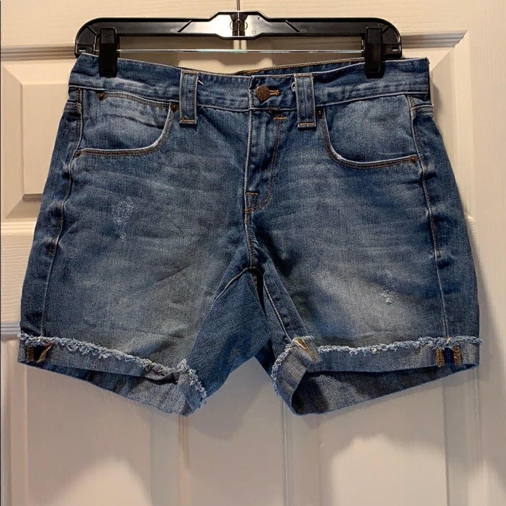 ✨J Crew Factory Stretch Denim Cutoff Cuffed Shorts